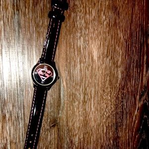Pink and Black Superman Watch!
